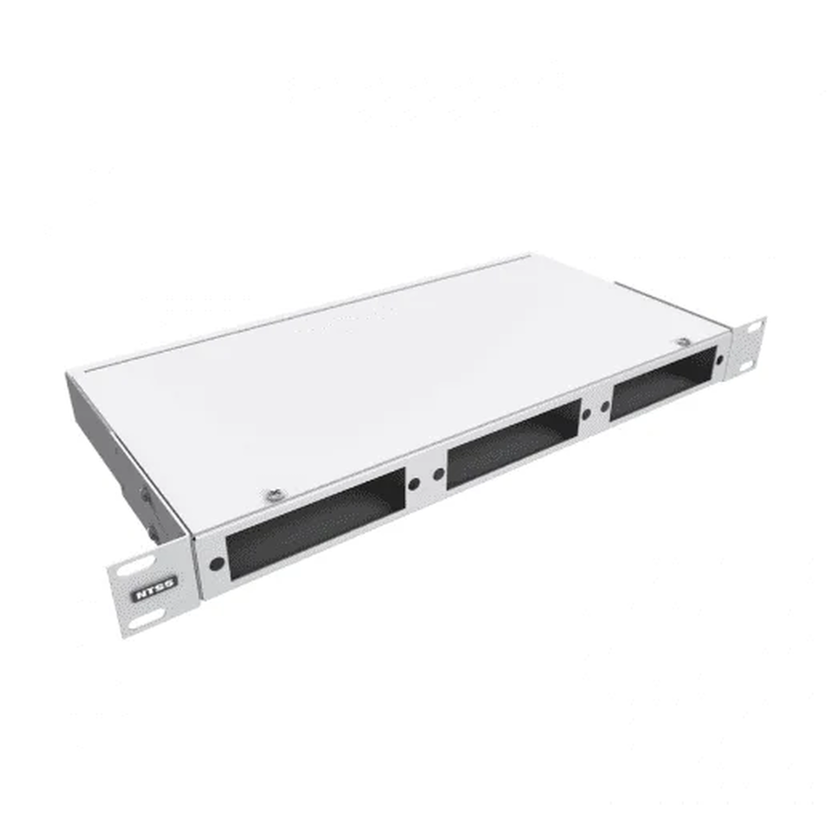 Кросс оптический NTSS 19″ 1U, 4 порта SC/UPC, 9/125 мкм, серый (RAL 7035)